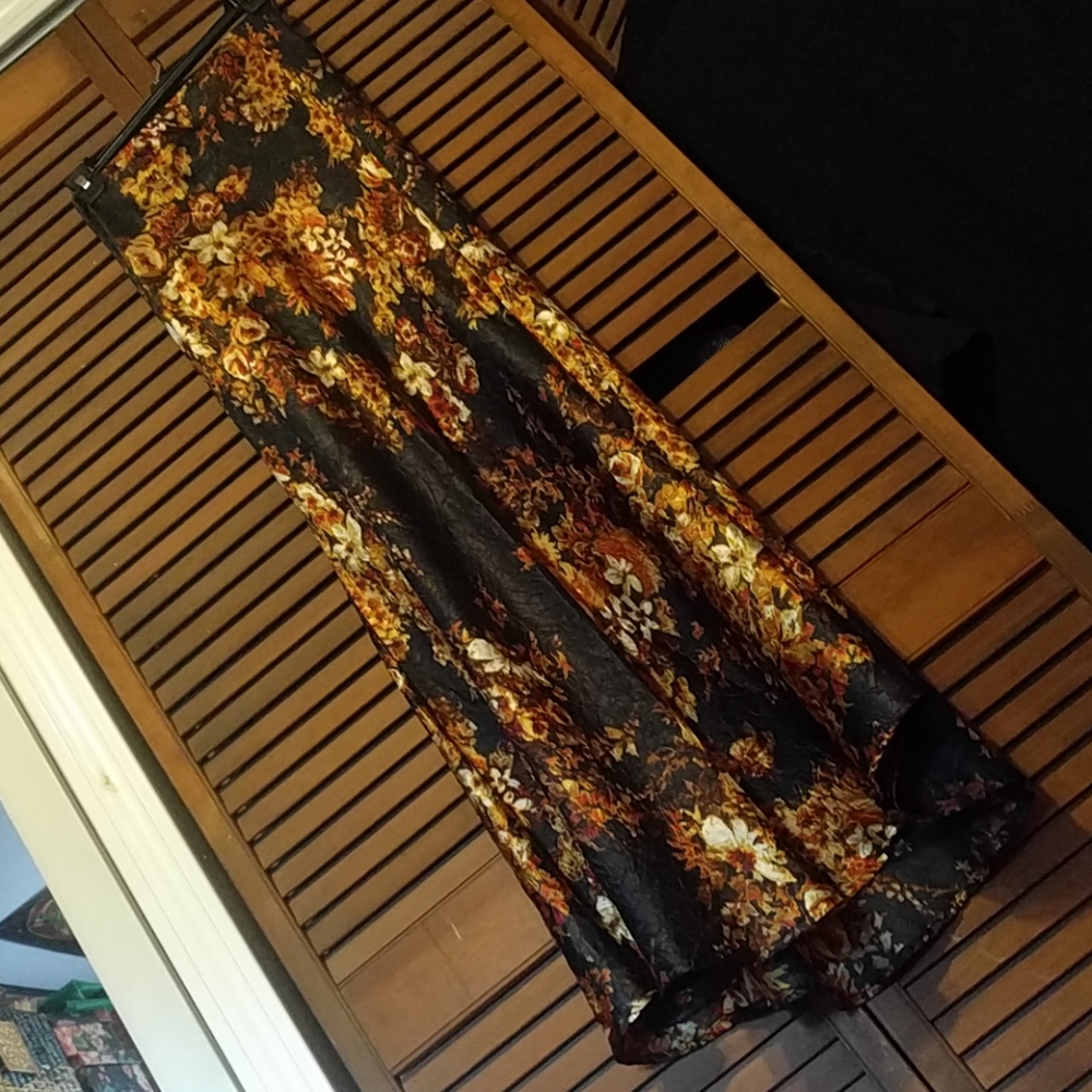 Silk Floral Skirt